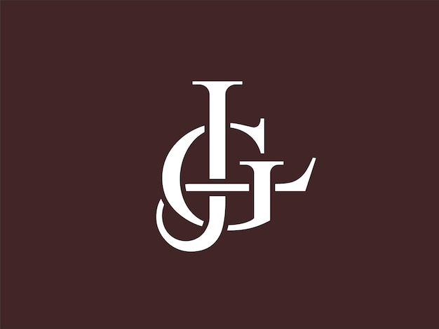 El monograma GL o el logotipo LG es de estilo moderno lujoso, maduro y clásico.