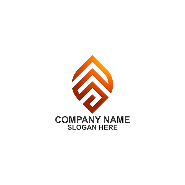Monograma hoja geen uniq colección diseño de logotipo Vector Premium