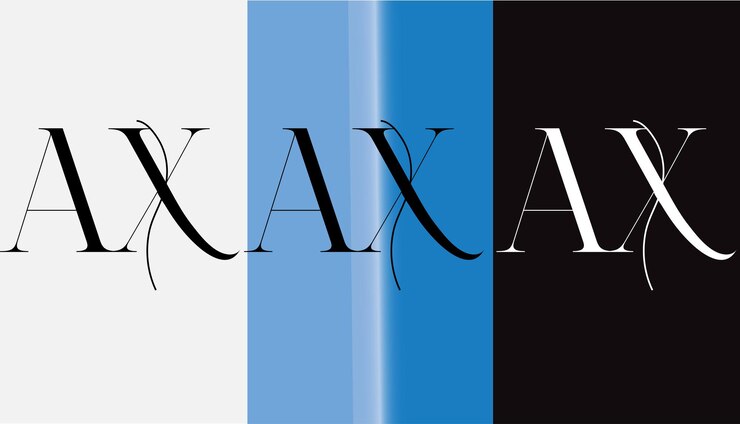 Vector monograma de icono de símbolo moderno creativo de diseño de logotipo de letra inicial ax