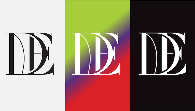 Monograma de icono de símbolo moderno creativo de diseño de logotipo de letra inicial