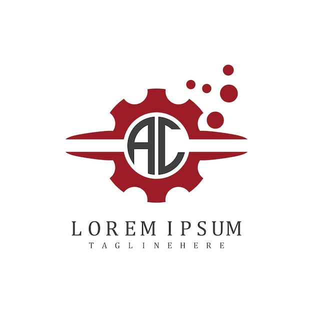 Monograma inicial de AC para el vector de diseño del logotipo automotriz