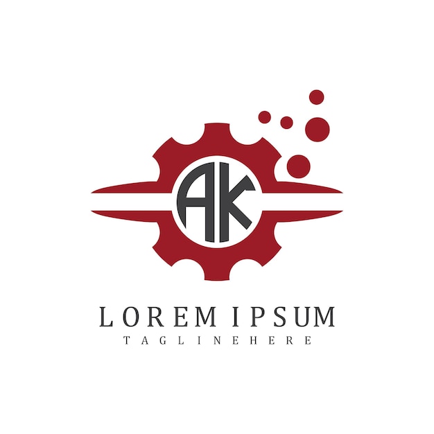 monograma inicial AK para el vector de diseño de logotipo automotriz