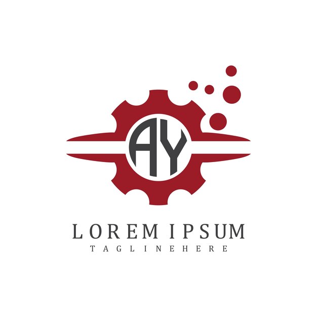 Monograma inicial AY para el vector de diseño del logotipo automotriz