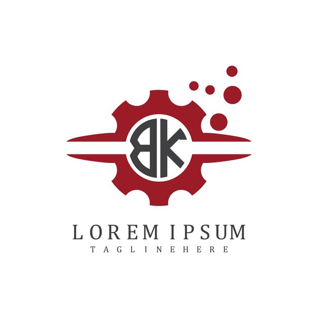 Monograma inicial BK para el vector de diseño del logotipo automotriz