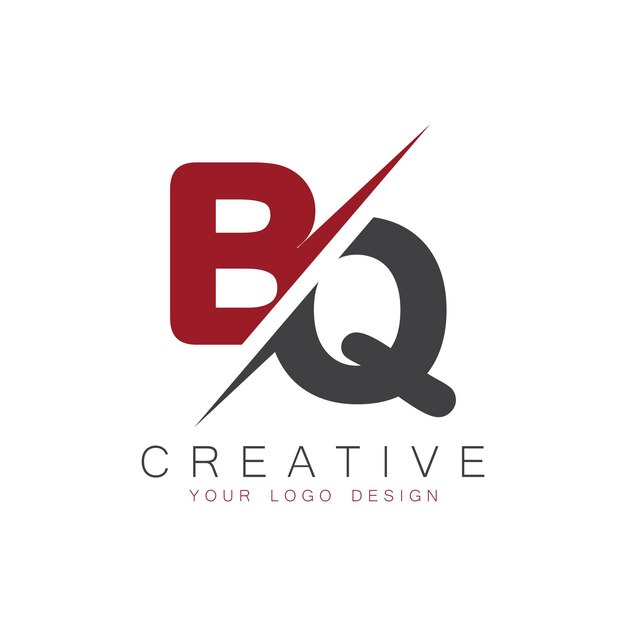 Monograma inicial BQ con el logotipo creativo de las letras