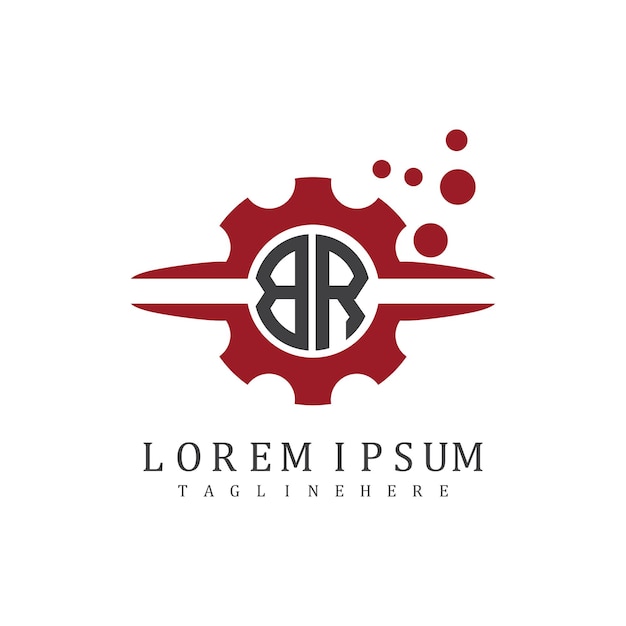 El monograma inicial BR para el vector de diseño del logotipo automotriz