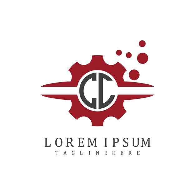 Monograma inicial CC para el vector de diseño de logotipo automotriz