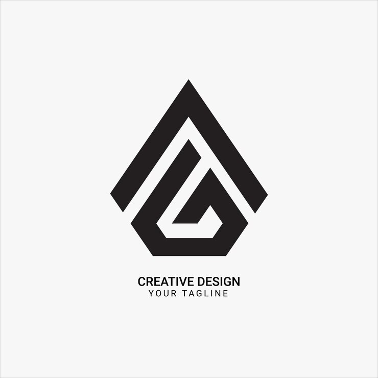Vector monograma inicial creativo ag o ga diseño de logotipo único, moderno y minimalista
