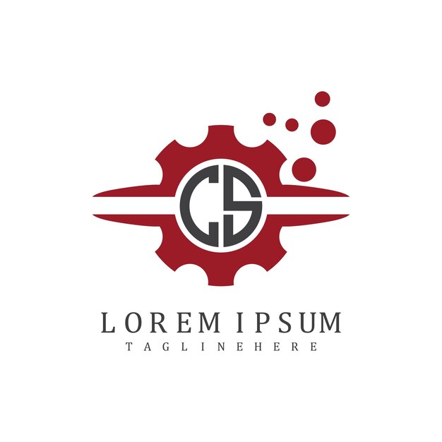 El monograma inicial de CS para el vector de diseño del logotipo automotriz