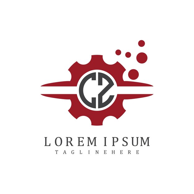 Monograma inicial CZ para el vector de diseño del logotipo automotriz