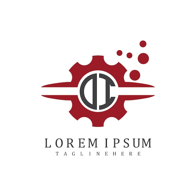 Monograma inicial de DI para el vector de diseño del logotipo automotriz
