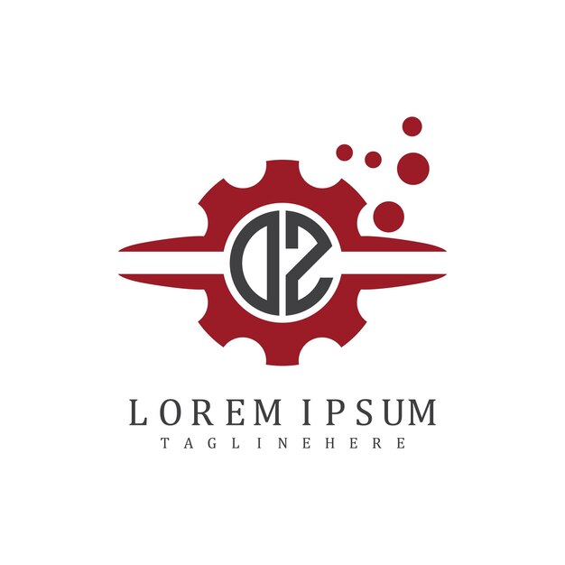 Monograma inicial DZ para el vector de diseño del logotipo automotriz