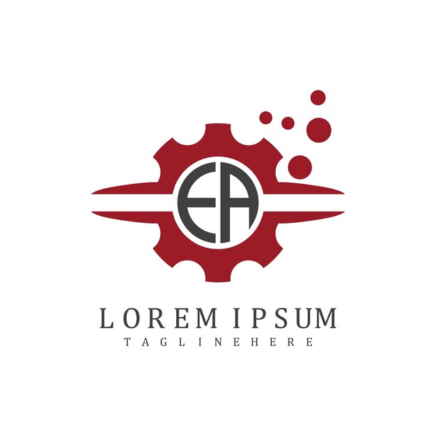 Monograma inicial de EA para el vector de diseño del logotipo automotriz