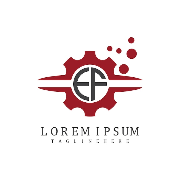 Monograma inicial EF para el vector de diseño del logotipo del automóvil