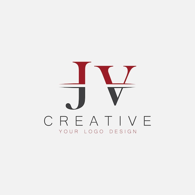 Monograma inicial de la empresa conjunta con el logotipo creativo de las letras