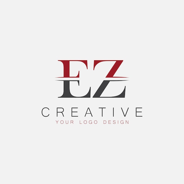 monograma inicial EZ con la letra logotipo creativo