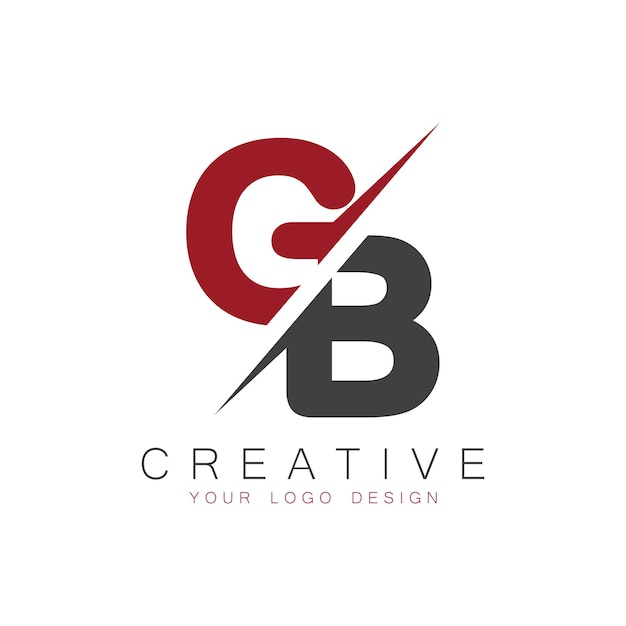 Monograma inicial de GB con letra y logotipo creativo