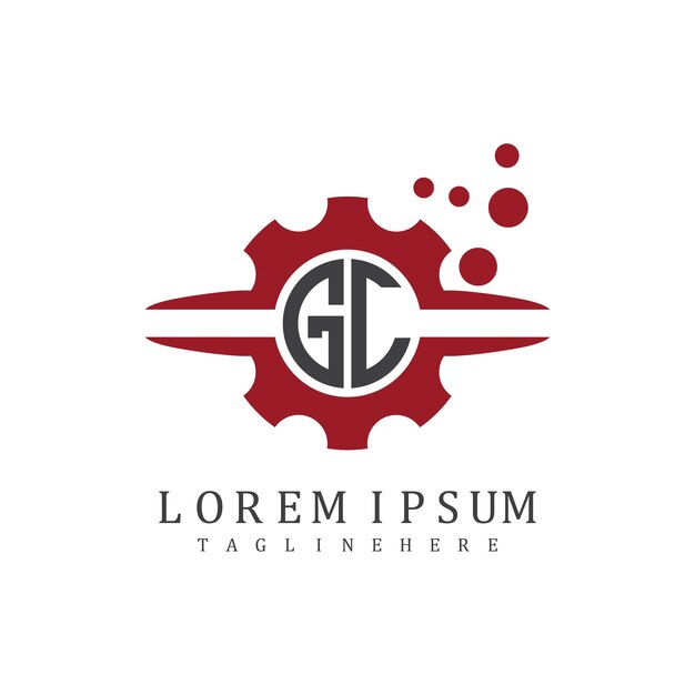 Monograma inicial de GC para el vector de diseño de logotipo automotriz