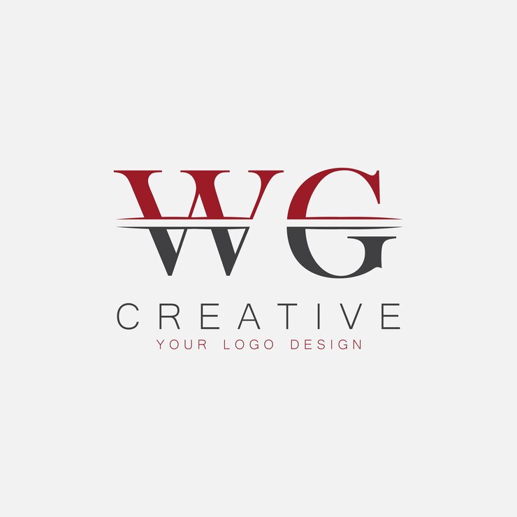 Vector monograma inicial del grupo de trabajo con el logotipo creativo de la letra