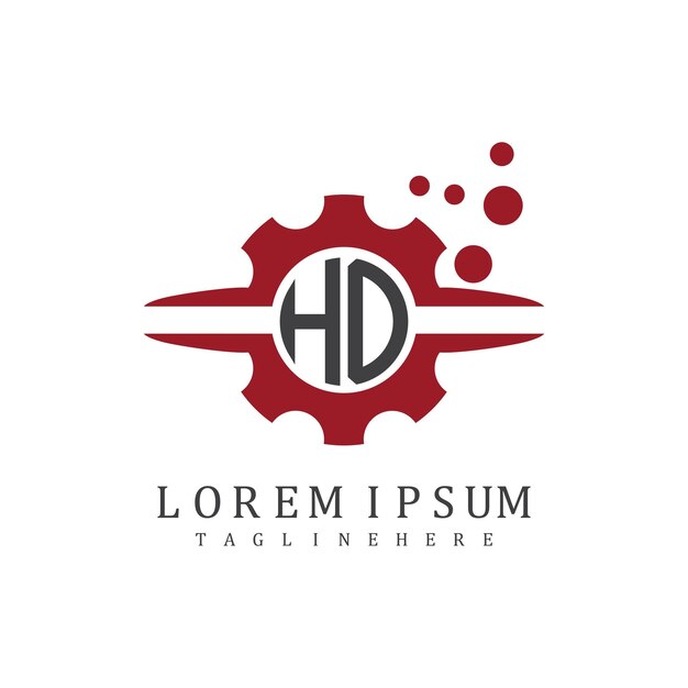 Monograma inicial HD para el vector de diseño de logotipo automotriz