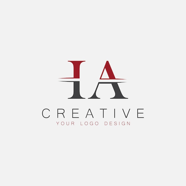 Monograma inicial IA con el logotipo creativo de las letras