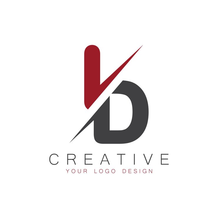 Vector monograma inicial de identificación con letra y logotipo creativo