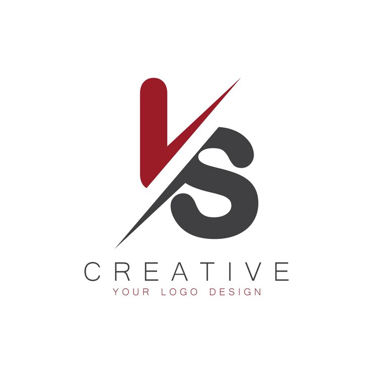 Vector monograma inicial is con letra y logotipo creativo