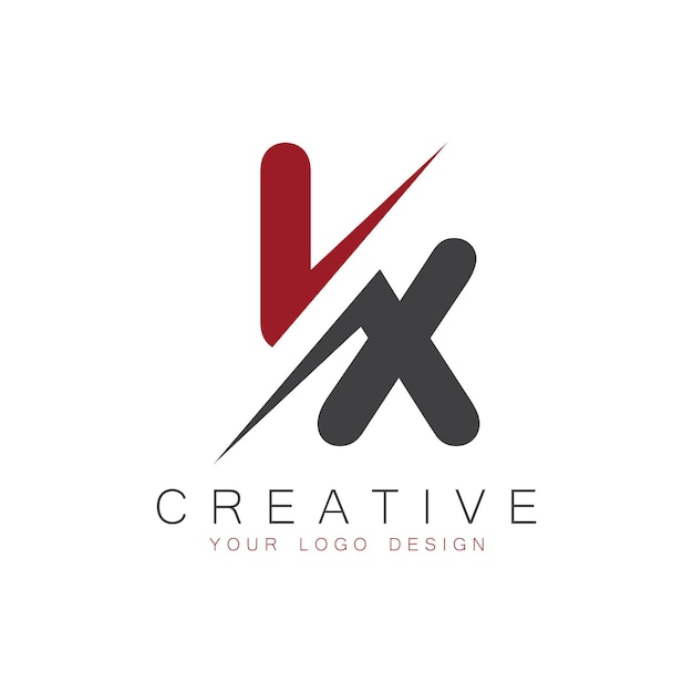 Monograma inicial IX con letra y logotipo creativo