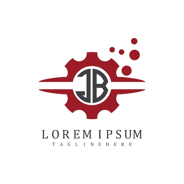 Monograma inicial JB para el vector de diseño de logotipo automotriz