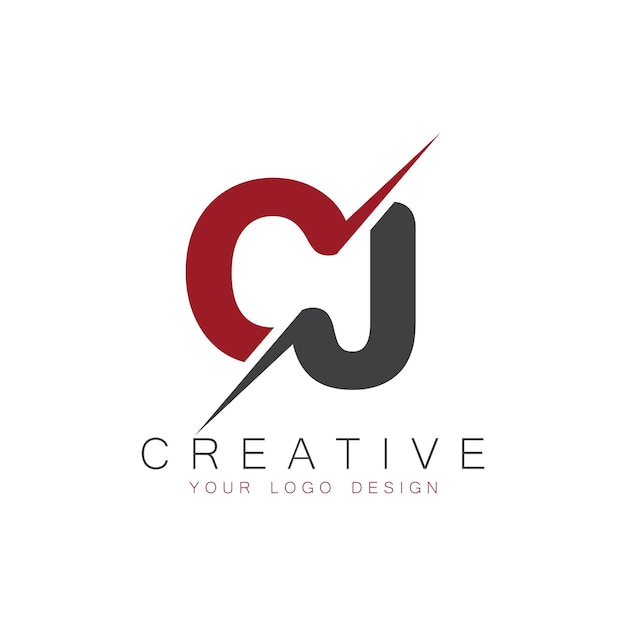 monograma inicial con la letra logotipo creativo
