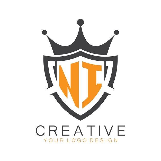 monograma inicial con letra y logotipo creativo