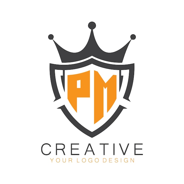 monograma inicial con letra y logotipo creativo