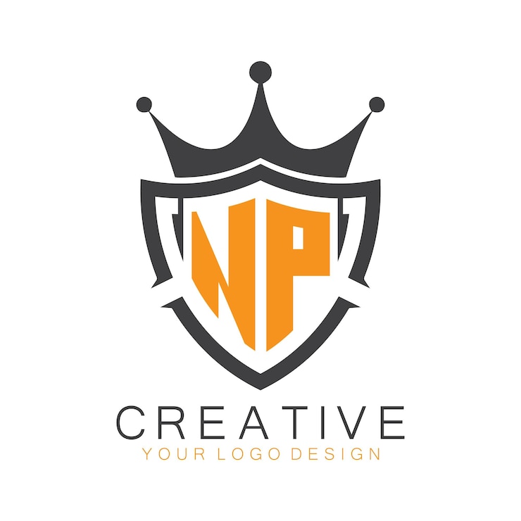 Vector monograma inicial con letra y logotipo creativo