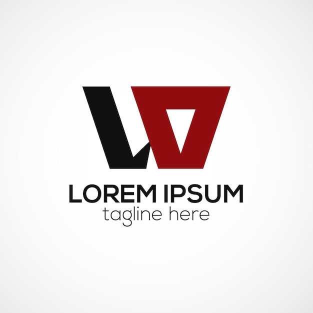 Monograma inicial de la letra W concepto de diseño de logotipo abstracto plantilla vectorial aislada