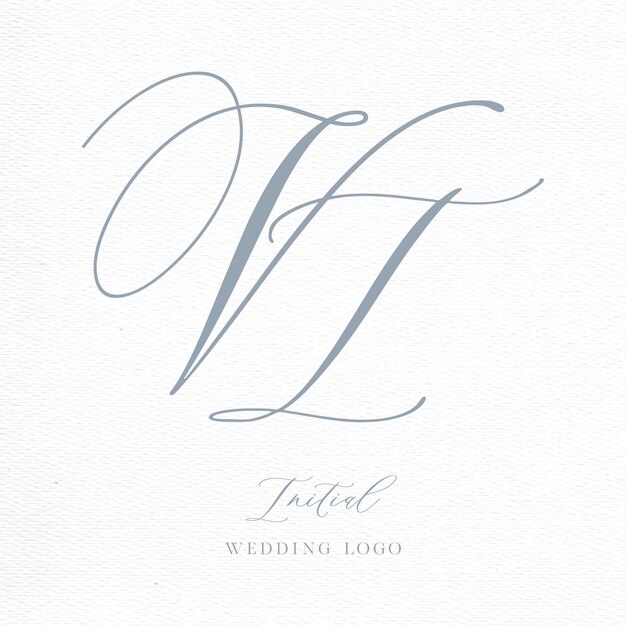 Monograma inicial del logotipo de boda VI
