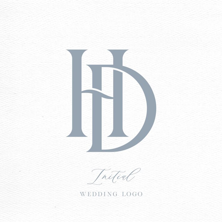 Vector el monograma inicial del logotipo de la boda
