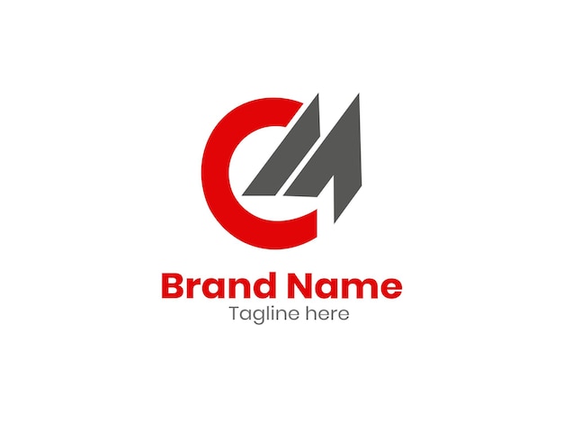 El monograma inicial del logotipo de CM diseña plantillas vectoriales modernas