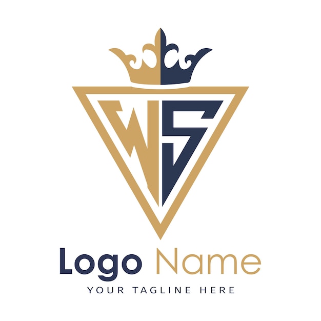 Monograma inicial con el logotipo de la letra creativa en forma de triángulo