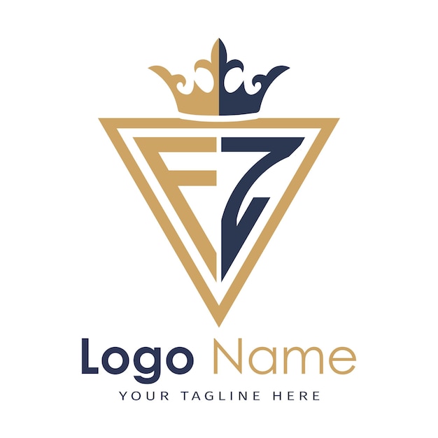 Monograma inicial con el logotipo de la letra creativa en forma de triángulo