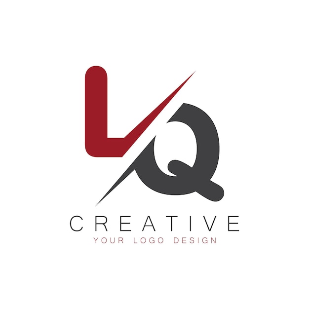 Monograma inicial de LQ con el logotipo creativo de las letras