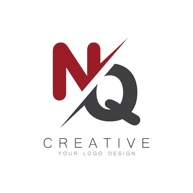 Monograma inicial de NQ con el logotipo creativo de las letras
