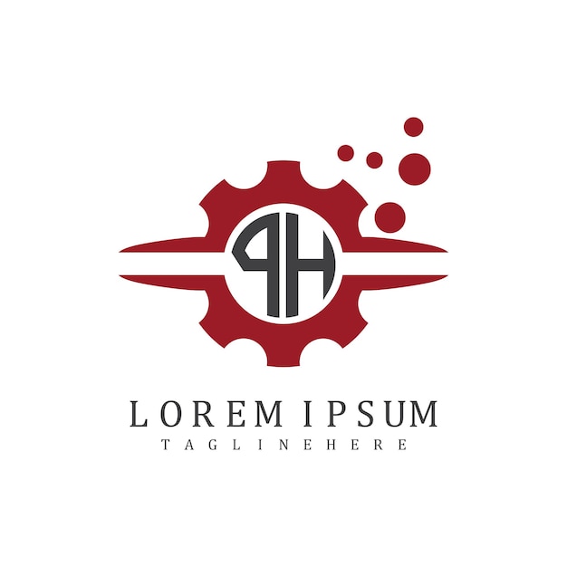 Monograma inicial PH para el vector de diseño del logotipo automotriz