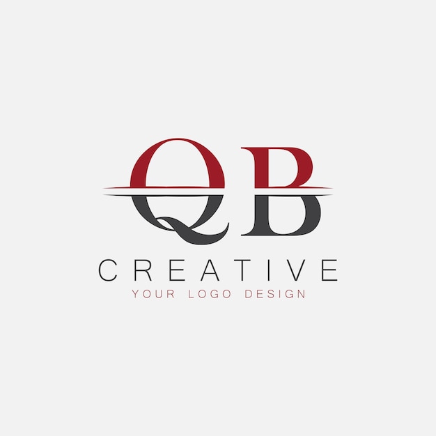 Monograma inicial de QB con el logotipo creativo de las letras