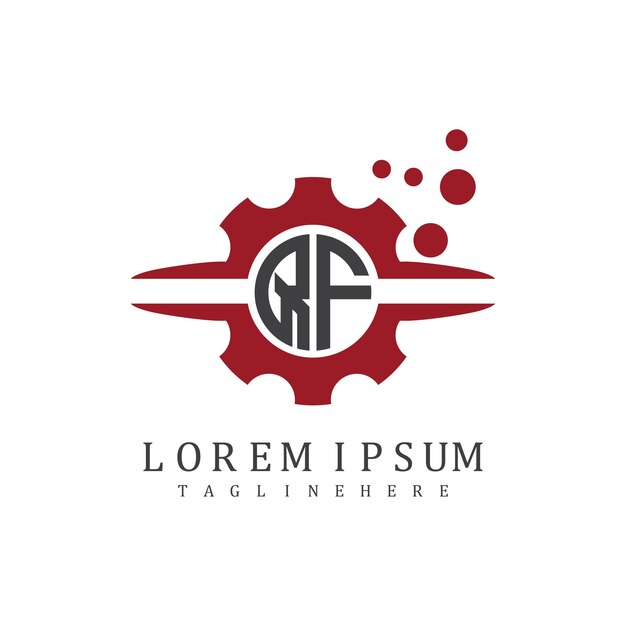 Monograma inicial QF para el vector de diseño de logotipo automotriz