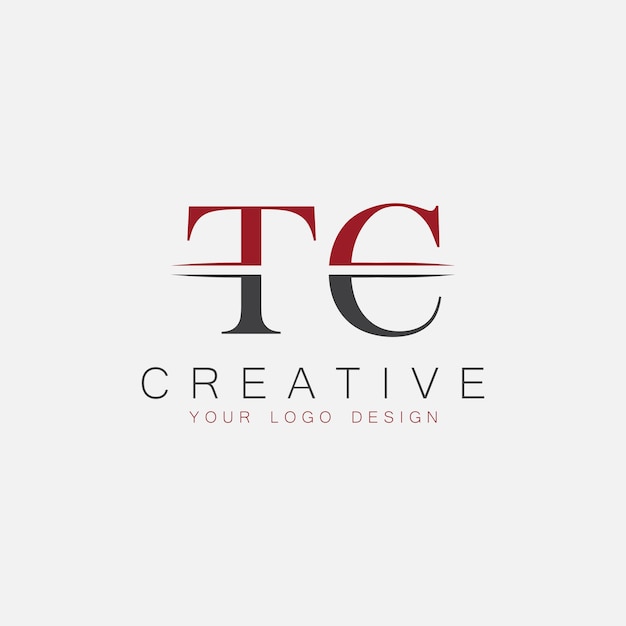 Monograma inicial TC con el logotipo creativo de las letras