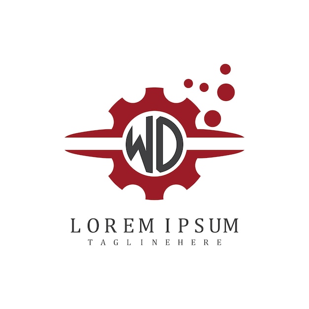 Monograma inicial WO para el vector de diseño del logotipo automotriz