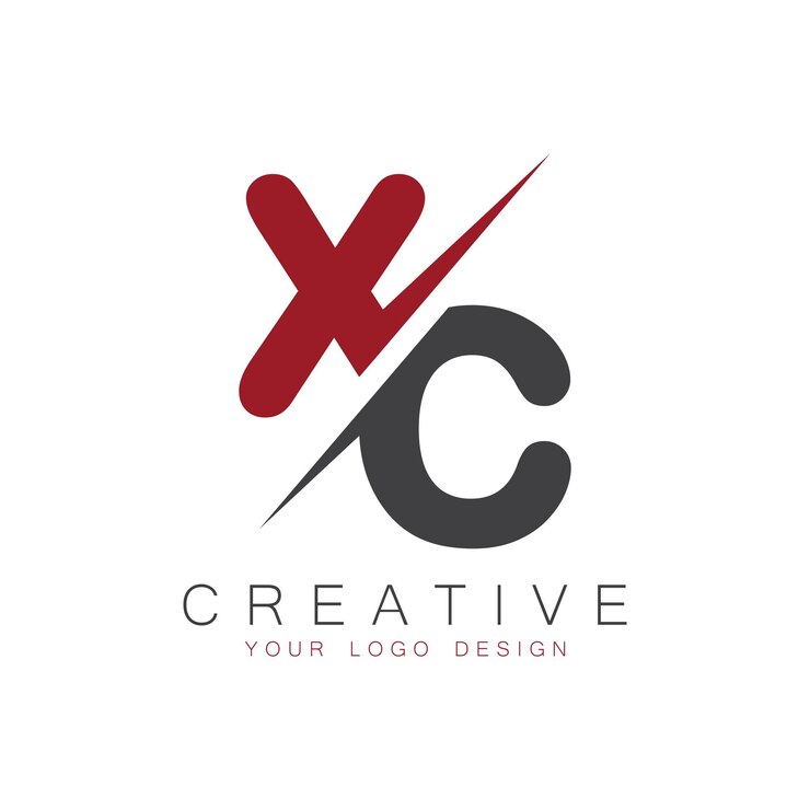 Vector monograma inicial xc con el logotipo creativo de las letras