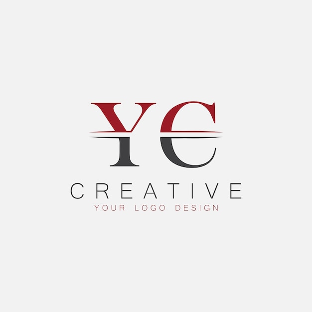 Monograma inicial de YC con el logotipo creativo de las letras