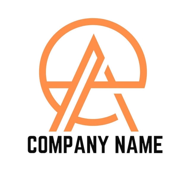 Monograma Letra AE Diseño del logotipo Logotipo en blanco y negro Utilizable para logotipos comerciales Logotipo de vector plano