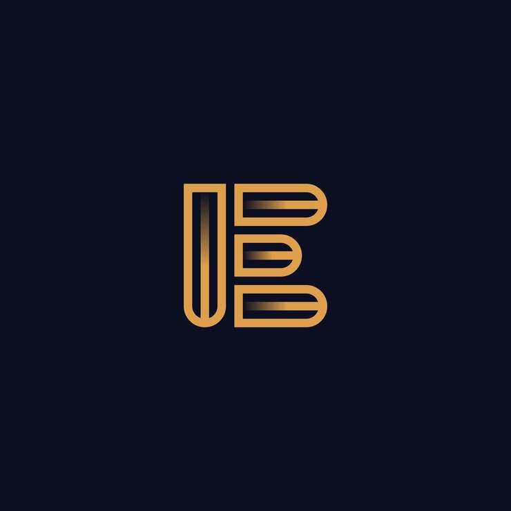 Vector monograma de letra e y plantilla de diseño de logotipo abstracto